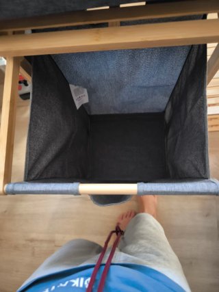 Mueble de planchar con estantes