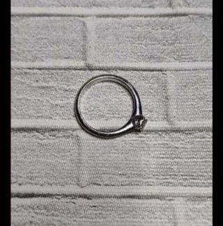 Anillo Recarlo solitario, oro blanco con diamante