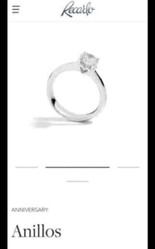 Anillo Recarlo solitario, oro blanco con diamante