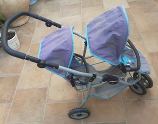 Carrito Gemelar Muñecas Silla Doble Juguete