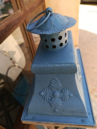 Farolillo antiguo azul