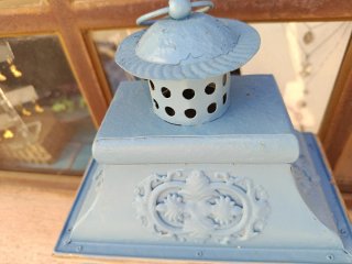Farolillo antiguo azul