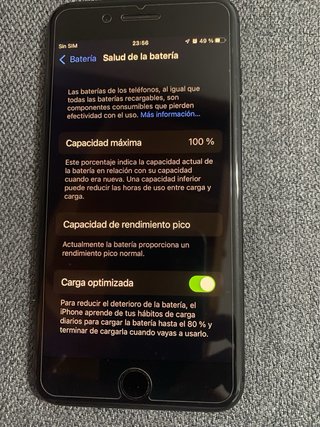 iPhone 7 Plus 128 GB, salud batería 100%