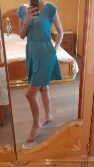 Abito chemisier effetto jeans H&M Tg S