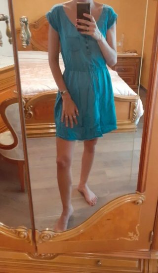 Abito chemisier effetto jeans H&M Tg S