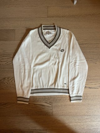 Maglione Lotto V-Neck Bianco e Marrone