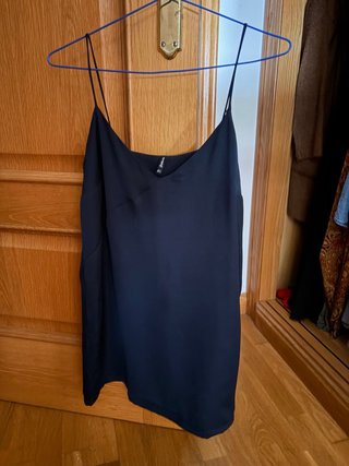 Vestido lencero azul marino