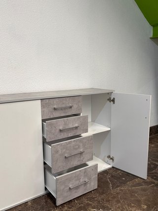 Cómoda Aparador Grande Almacenaje Blanco NUEVA