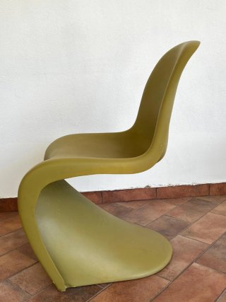Silla Diseño Panton Imitación Verde