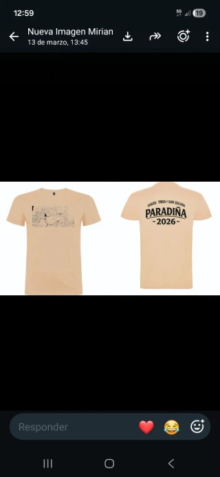 Camiseta Algodón Paradiña 2026