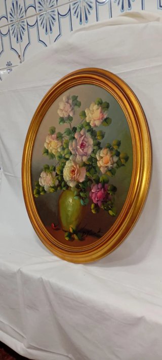 Cuadro vintage oleo sobre tabla