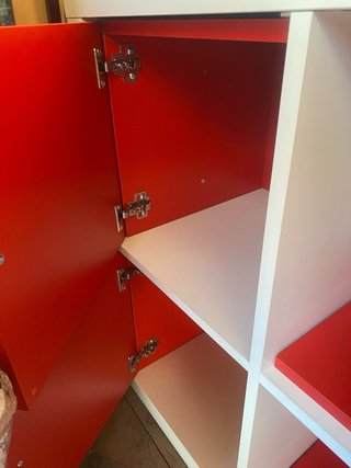 Mueble Almacenaje IKEA Rojo y Blanco Kallax/expedi