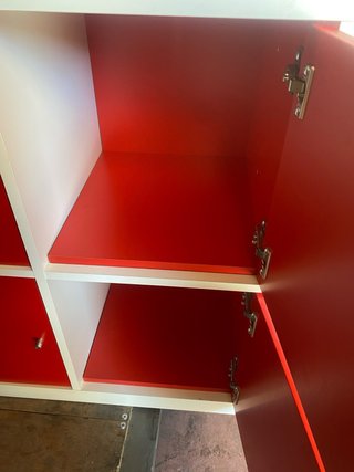 Mueble Almacenaje IKEA Rojo y Blanco Kallax/expedi