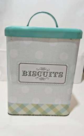 Scatola vintage per biscotti in latta