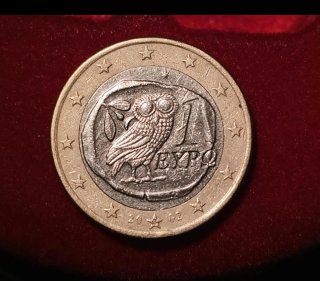 Moneda 1 Euro Grecia 2002 Búho