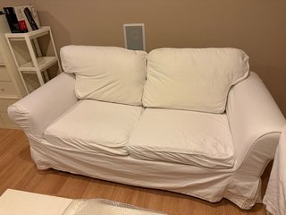 Sofá blanco tela Ikea