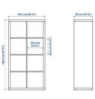 Estantería Kallax IKEA Negra 77x147