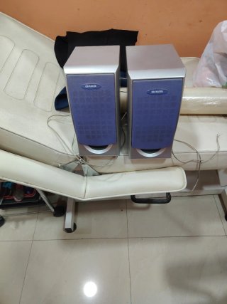 Altavoces Aiwa Plata y Azul