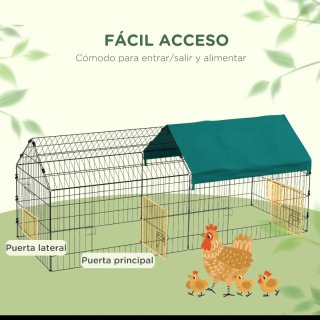 Jaula para animales con toldo exterior interior