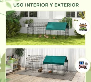 Jaula para animales con toldo exterior interior