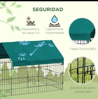 Jaula para animales con toldo exterior interior