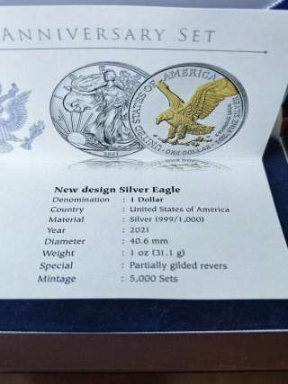 2 Onzas Plata American Silver Eagle 35 Aniversario