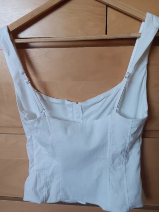 Top Corsé Blanco Bershka Talla M