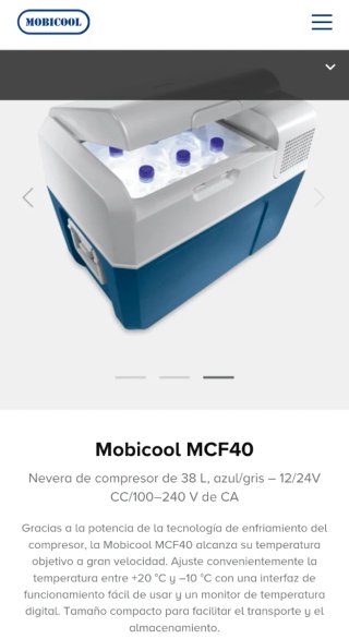 Nevera 38L Mobicool a compresor