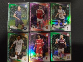 Lote 6 cartas fútbol Topps