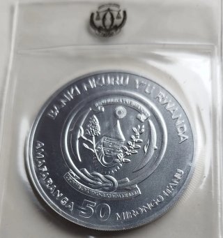 Difícil Onza pura plata Hipopótamo Ruanda 2017