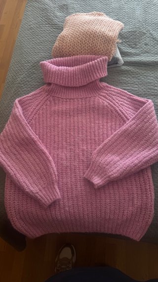 Jersey rosa cuello alto talla única