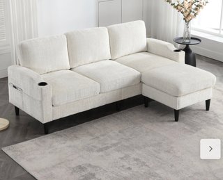 Sofá Cheslong 4 plazas Beige Nuevo