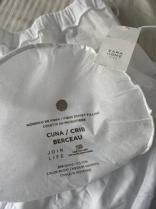 Edredón Zara Home Blanco 100x120cm