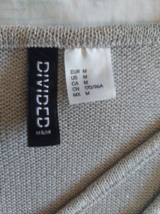 Camiseta plateada brillante Divided H&M