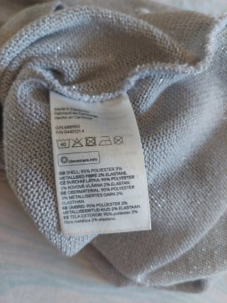 Camiseta plateada brillante Divided H&M