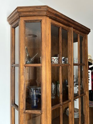 Mueble Rústico Madera y Cristal