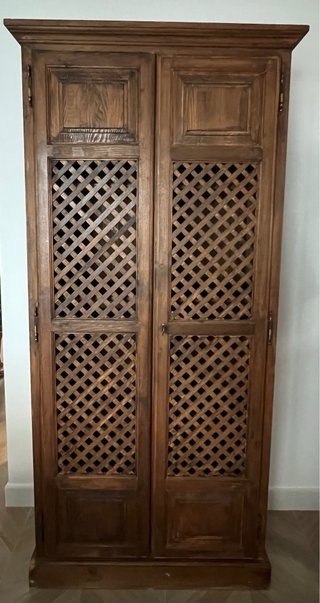 Mueble Rústico Madera y Cristal
