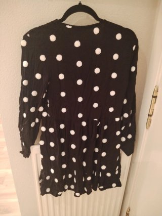 Vestido Zara lunares negro blanco Talla XS