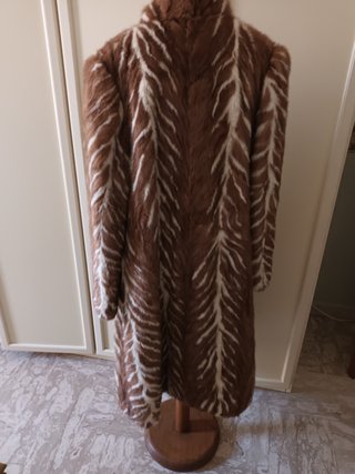 Cappotto pelliccia sintetica con cintura