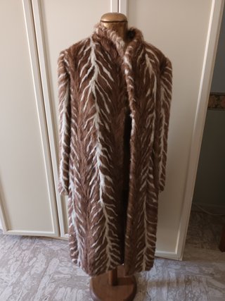Cappotto pelliccia sintetica con cintura