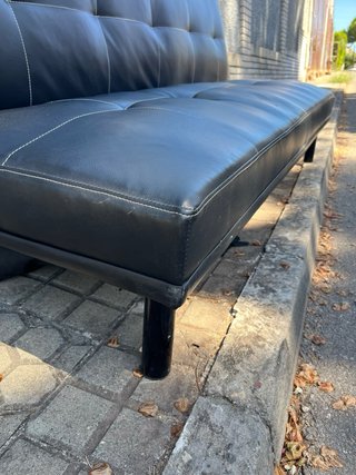 Sofá Cama Piel Negro