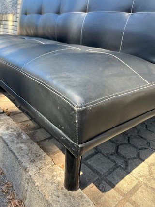 Sofá Cama Piel Negro