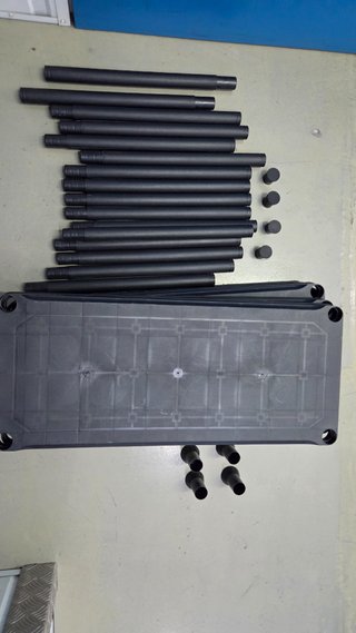 Estantería Plástico Negra 4 Baldas