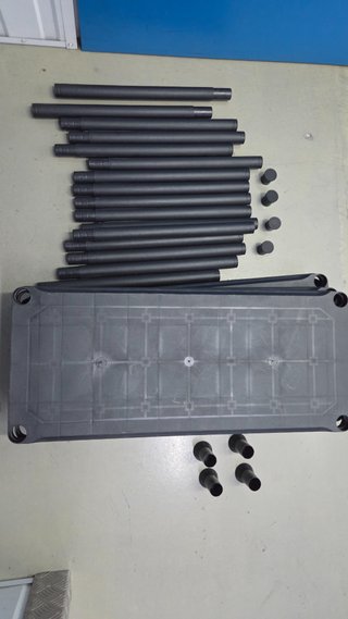 Estantería Plástico Negra 4 Baldas