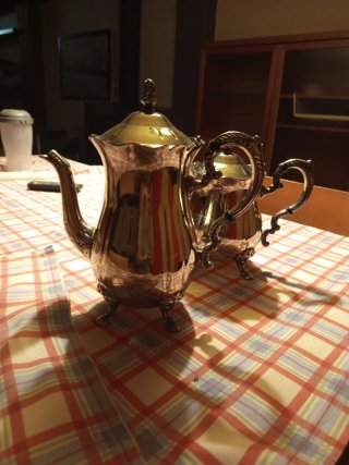 Juego de té de plata