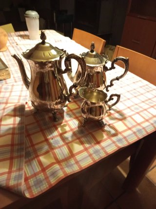 Juego de té de plata