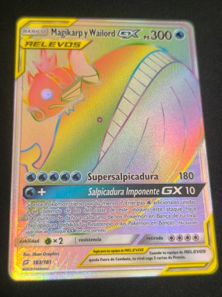Magikarp y Wailord GX Arcoíris 183/181