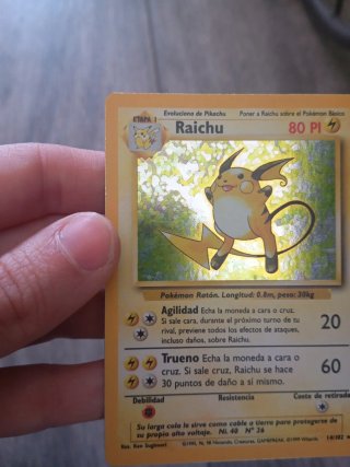 Carta Pokemon Raichu Base Set