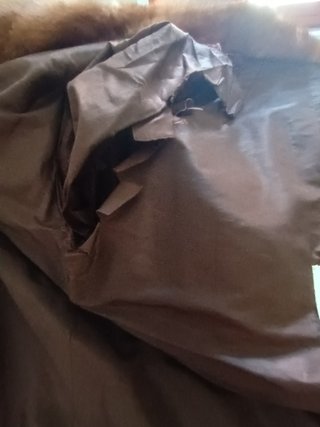 Cappotto in pelliccia sintetica marrone