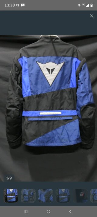Chaqueta Dainese Moto Azul y Negra
